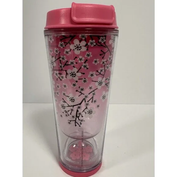 Starbucks Tumbler Pink Japanese Cherry Blossom Floating Sakura Flowers 2016 - Picture 3 of 6